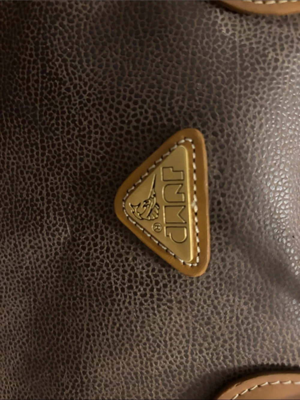 Men's Beige Duffel Bag with Map-Print Lining